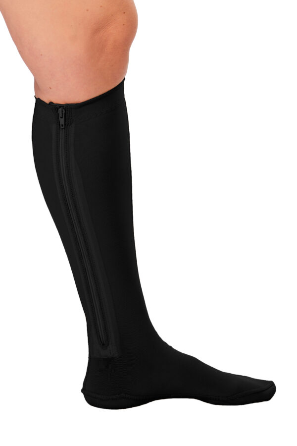 Closed Toe Knee High Sock with Zipper - Image 5