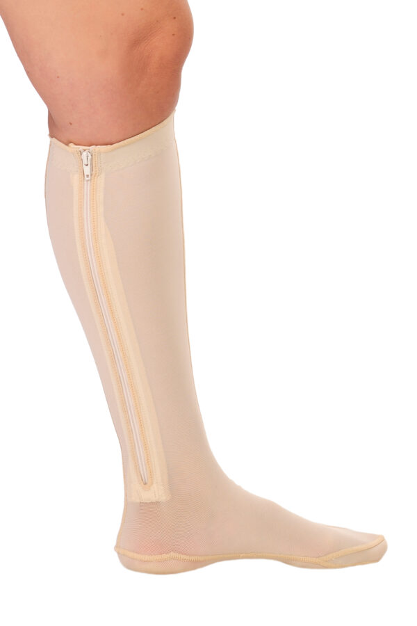 Closed Toe Knee High Sock with Zipper - Image 6